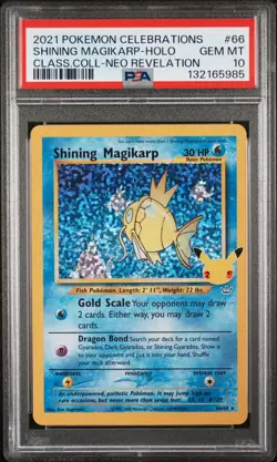 Shining Magikarp Holo 66 Celebrations Classic Collection Pokemon PSA 10 *985 - Image 1