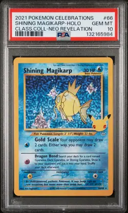 Shining Magikarp Holo 66 Celebrations Classic Collection Pokemon PSA 10 *984 - Image 1