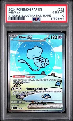 POKEMON PSA 10 2024 SV Paldean Fates Mew ex 232/091 SIR *3961 - Image 1