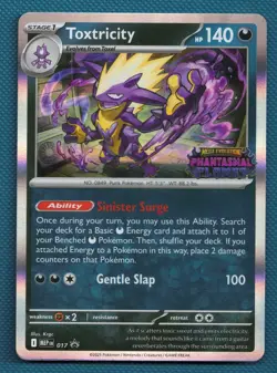 Toxtricity MEP 017 Phantasmal Flames Stamped Prerelease Pokemon Tcg Mep017 - Image 1