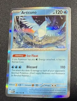*ERROR* RARE Articuno 144/165 Holo Pokemon TCG Scarlet & Violet 151 - Excellent - Image 1