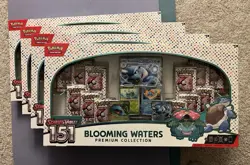 Pokemon 2025 S&V 151 Blooming Waters Premium Collection Set of 4 Factory Sealed - Image 1