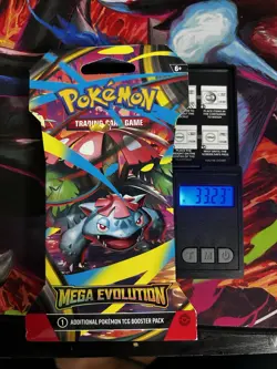 Heavy 33.23g Pokemon Mega Evolutions SLEEVED BOOSTER PACK - Image 1