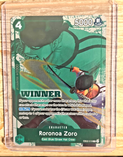 Roronoa Zoro WINNER STAMPED Pack 2025 Vol 3 R One Piece Promotion Cards EB02-019 - Image 2