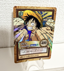 ONE PIECE Carddass Luffy Hyper Battle 2000 C35 Holo Rare TCG Bandai Japan Rare - Image 2