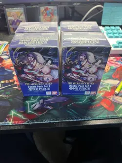 One Piece TCG: Double Pack Set 9 The Azure Sea’s Seven - LOT OF 4 - Sealed - Image 1