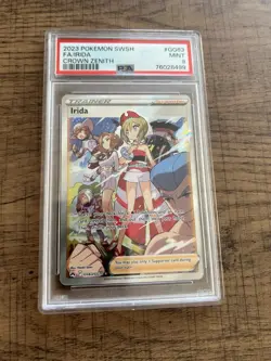 Pokemon TCG Irida Full Art Crown Zenith PSA Mint 9 Card GG63/GG70 - Image 1