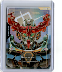 Gundam TCG Card Game Dual Impact Foil Resource GD02 R-015 C++ GQuuuuuuX Gundam - Image 1