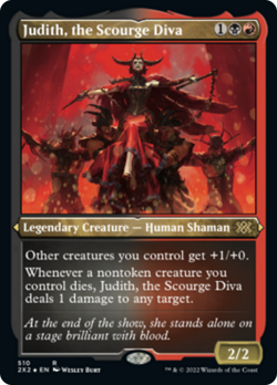Judith, the Scourge Diva (ETCHED) FOIL Double Masters 2022 PLD CARD ABUGames - Image 1