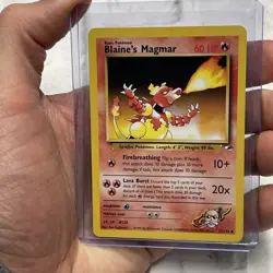 BLAINE'S MAGMAR 37/132 Pokemon Card GYM HEROES TCG LP+ Vintage Pokemon WOTC Vtg - Image 1