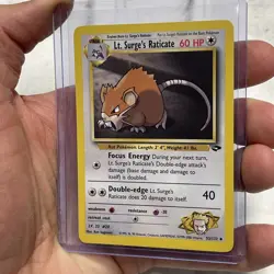 Lt Surge's Raticate 53/132 Gym Challenge Uncommon Pokemon Vintage Vtg Card NM/MT - Image 2