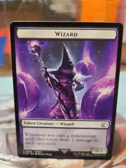 T 0005 Hero 0015 Wizard Creature Emblem Token Final Fantasy FIN MTG Card - Image 1