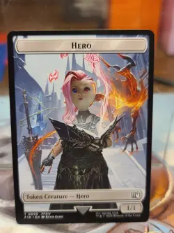 T 0005 Hero 0015 Wizard Creature Emblem Token Final Fantasy FIN MTG Card - Image 2