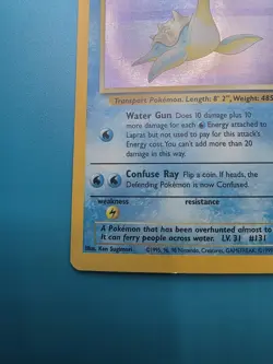 Pokemon TCG Lapras Fossil Holo Unlimited Rare Card 10/62 - Image 5