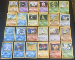 Pokemon Base Set Lot of 24 Cards - Common/Uncommons - Image 1