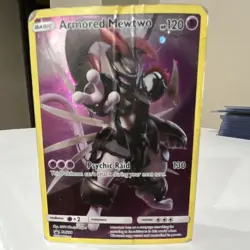 Pokemon Armored Mewtwo SM228 Promo Holo 120 HP Basic English TCG Card - Image 1