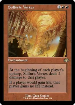 MTG Sulfuric Vortex - Foil - Retro Frame, Dominaria Remastered, Lightly Played, - Image 1