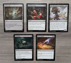 MTG Magic Set of 5 Black EDH Commander Deck Staples - Image 1