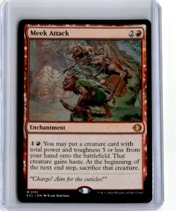 Meek Attack *Mythic Rare* Magic MtG x1 Lorwyn Eclipsed - In Hand - Image 1