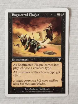 NM Engineered Plague 7th Edition Mtg Magic the Gathering - Image 1