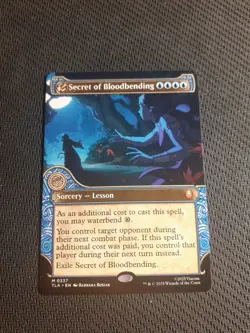 Magic The Gathering Mtg Secret Of Bloodbending Borderless Avatar Near Mint - Image 1