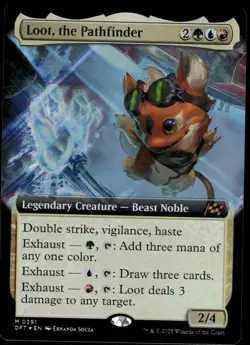 1x Foil Loot, the Pathfinder (Extended Art) - Aetherdrift - NM - MTG - Image 1