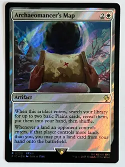 Archaeomancer's Map (SURGE FOIL) FIC 0230 Magic MtG Final Fantasy FFXIV - Image 1