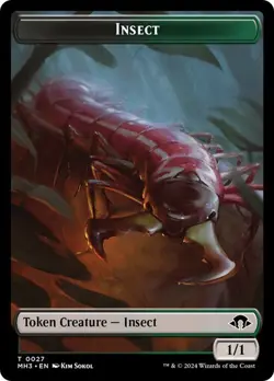 Insect | Zombie Double Sided Token [Modern Horizons 3] MTG - Image 1