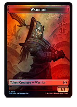 Warrior Token (0013) // Goblin Token (0012) - Foil Tarkir Dragonstorm MTG - Image 1