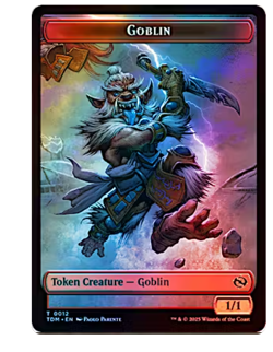 Warrior Token (0013) // Goblin Token (0012) - Foil Tarkir Dragonstorm MTG - Image 2