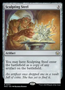 MTG Sculpting Steel (374/542) March of the Machine Commander NM - Image 1