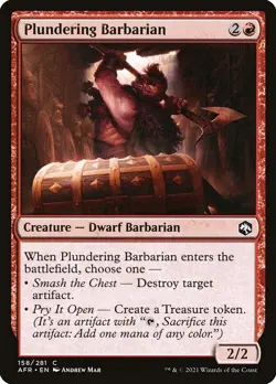 MTG Plundering Barbarian (158/518) Adventures in the Forgotten Realms NM - Image 1