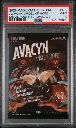 2025 MTG INNISTRAD REMASTERED MOVIE POSTER SC #0482 AVACYN, ANGEL OF HOPE PSA 9 - Image 1