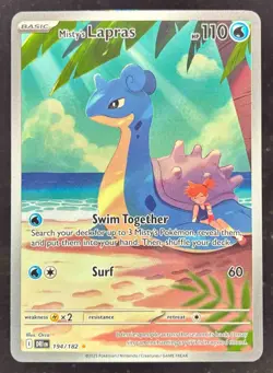 2025 Pokemon SV Destined Rivals - DRI EN #194/182 Misty's Lapras - Image 1
