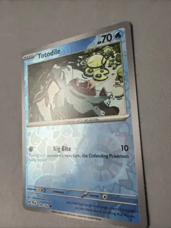 Pokemon TCG * SV Temporal Force * 39/162 Totodile REVERSE HOLO Common * FRESH PK - Image 2