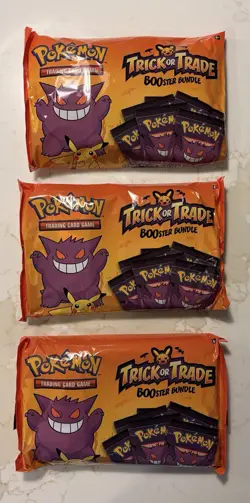 Pokemon Halloween Trick or Trade (3) Sealed Sets - 120 Packs 820650854941 - Image 1
