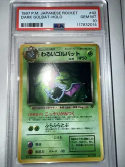 Pokemon TCG Dark Golbat 42 Holo Rare Japanese 1997 Vintage WOTC PSA 10 Gem Mint - Image 1
