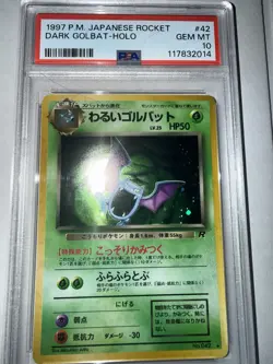 Pokemon TCG Dark Golbat 42 Holo Rare Japanese 1997 Vintage WOTC PSA 10 Gem Mint - Image 2