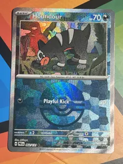 Pokemon TCG Houndour (Poke Ball Pattern) 062/131 Prismatic Evolutions Holo NM - Image 1
