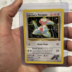 Sabrina's Porygon 98/132 Unlimited Pokemon Gym Challenge NM/MT Vintage Nintendo - Image 1