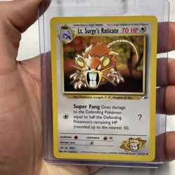 Pokemon - Gym Heroes Lt. Surge's Raticate 51/132 NM Near Mint Vintage Pokemon - Image 1
