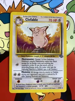 Clefable 17/64 Jungle Unlimited Non Holo Rare 1999 WOTC Pokemon TCG LP/NM - Image 1