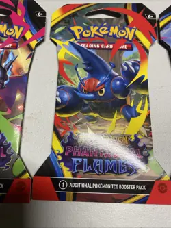 Pokemon Mega Evolution Phantasmal Flames 4x Sleeved Booster Pack Art Set - Image 4
