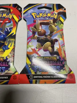 Pokemon Mega Evolution Phantasmal Flames 4x Sleeved Booster Pack Art Set - Image 5