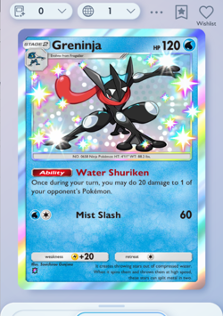 Pokemon TCG POCKET - Greninja Shiny 1⭐, Extradimensional Crisis, English - Image 3