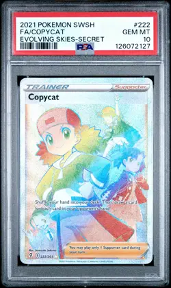 2021 POKEMON SWORD & SHIELD EVOLVING SKIES SECRET #222 FULL ART/COPYCAT PSA 10 - Image 1