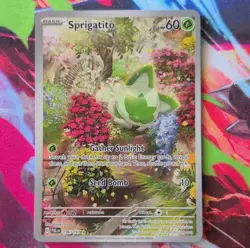 Pokemon Sprigatito Illustration Rare Full Art Holo 196/193 Sv02: Paldea Evolved - Image 1