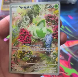 Pokemon Sprigatito Illustration Rare Full Art Holo 196/193 Sv02: Paldea Evolved - Image 2