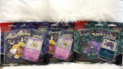 LOT OF 3 - Pokemon TCG Paldean Fates Tech Sticker Blister Brand New Sealed - Image 1