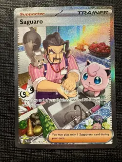 Pokemon TCG Saguaro 270/193 SV02: Paldea Evolved Special Illustration Rare NM - Image 1